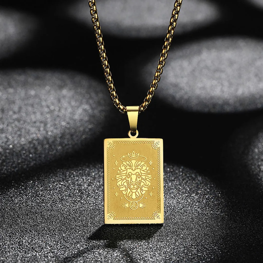 Zodiac Sign Capricorn Pendant Necklace for Women Men 12 Constellation Jewelry Choker Charm Chain Birthday Gift Female Collar
