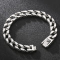 Polished Brushed Stainless Steel Cuban Chain Bracelet for Men Black Gold Color Nickel-Free Jewelry18-24CM Length Gift
