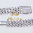 Iced Out Spiked Chain Necklace Stainless Steel