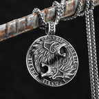Viking Wolf Stainless Steel Pendant Necklace