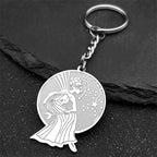 Star Key Silver Pendant Magic Wicca Fairy Moon