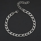 Gold Figaro Bracelet 316L Stainless Steel 5MM