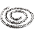 9MM Wide Curb Chain Man Necklace Polished Stainless Steel 50/60/70CM Long Men's Keel Chains Necklaces Choker Items