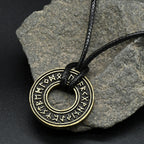 Slavic Norway Valknut with the Elder Futhark Runes Pagan Amulet Pendant Men Necklace Scandinavian Viking Jewelry