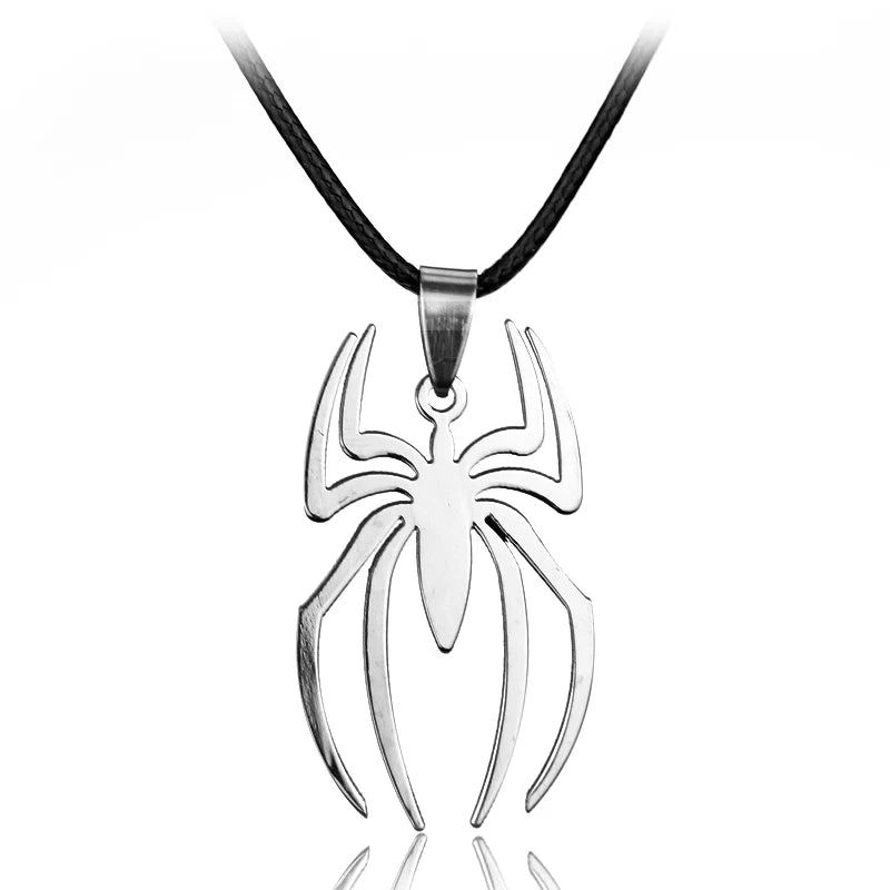  Stainless Steel Simple Personalized Spider Keychain Pendant Men and Women Fashion Party Pendant Necklace Charm Gifts