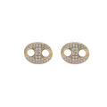Iced Out Pig Nose Stud Earrings Stainless Steel
