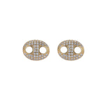 Iced Out Pig Nose Stud Earrings Stainless Steel