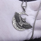 Silver Eagle Pendant Necklace Box Chain Stainless