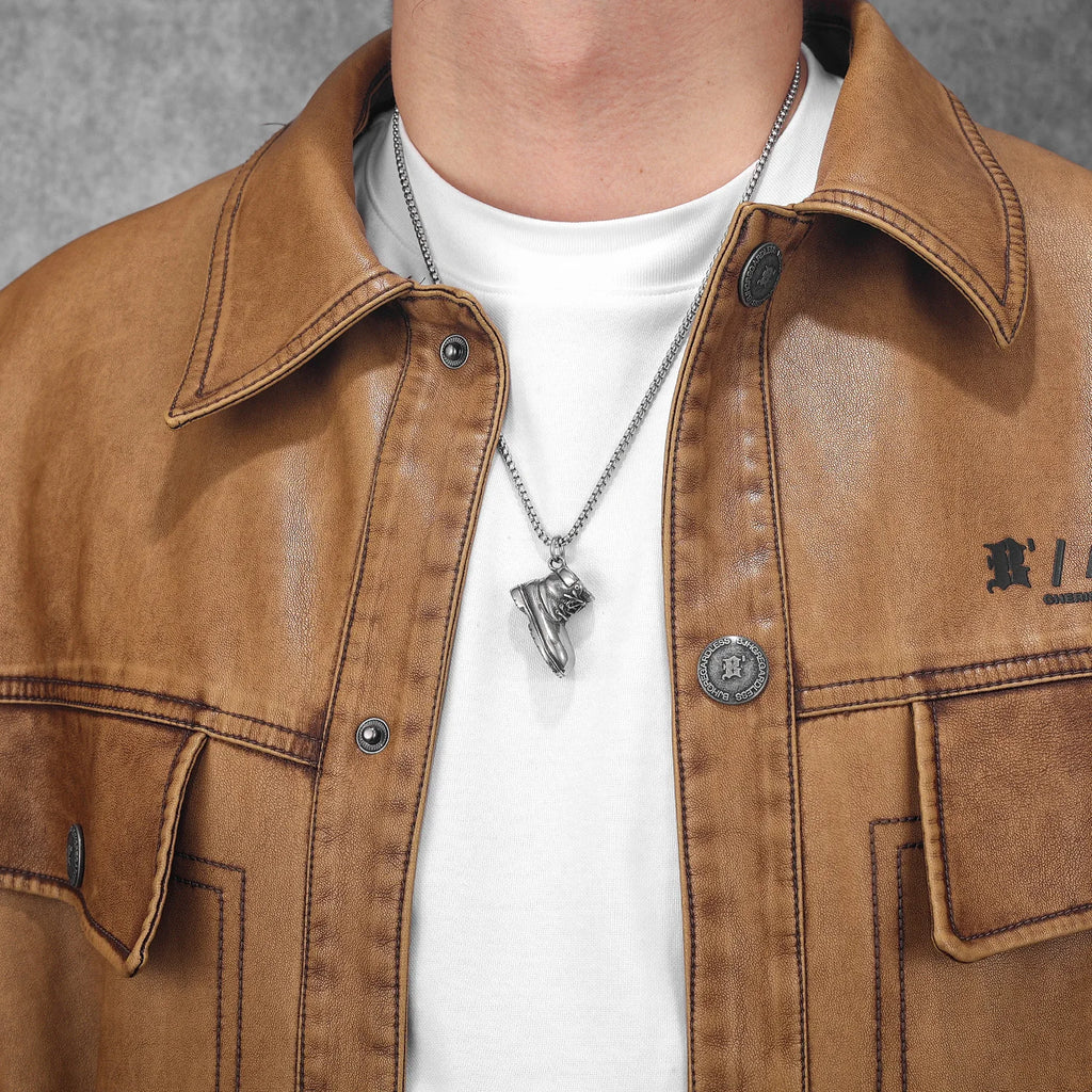 Martin Boots Men Necklaces With Pendant Stainless Steel New In Jewelry For Male Women Punk Hip Hop Accessories Gifts