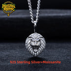 Iced Out Lion Pendant — 925 Silver