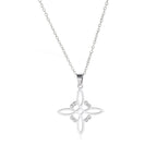 Double Amulet Protection Necklace Witch Knot Pentagram Tetragrammaton Stainless Steel Protection Jewerly Wholesale