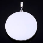 Iced Out Letter Pendant Necklace Round 8CM