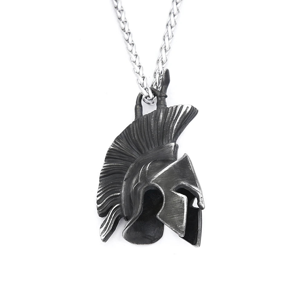 Spartan Warrior Pendant — Stainless Steel