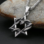 Star Snake Steel Pendant Punk Vintage David Hexagram