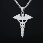 Good Polished 2024 New 316L Stainless Steel Feather With Zircon Pendant Necklace For Men Fashion Casual  Jewelry Couple Gift