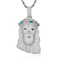 Rose Gold Jesus Head Pendant Iced Out