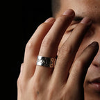 Retro SOYOMBO Mongolian Ring For Men Silver Color Punk Gothic Open Ring Blessing Jewelry Unisex Accessories Lovers Gift