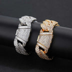 Iced Out Cuban Chain Necklace Stainless Steel 24MM