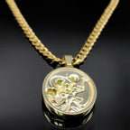 ST.Christopher Protect Us Medal Men's Necklace Saint Christopher Stainless Steel Gold Plated Religious Necklaces