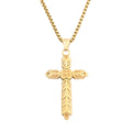 Gothic Cross Steel Pendant Vintage Rhombus Biker