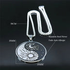 Stainless Steel Yin Yang Tai Chi Gossip Sun Moon Necklaces Chain for Women/Men Silver Color Necklaces Jewelry Chaine Collier
