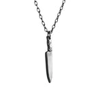 Mini Knife Pendant Necklace — Black-Tone