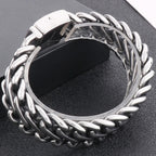Massive Braided 20MM Width Chain Bracelet for Man Polished Stainless Steel Wrist Jewelry Accessories Men's Bracelets