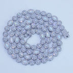 925 Silver VVS Moissanite Tennis Chain Necklace