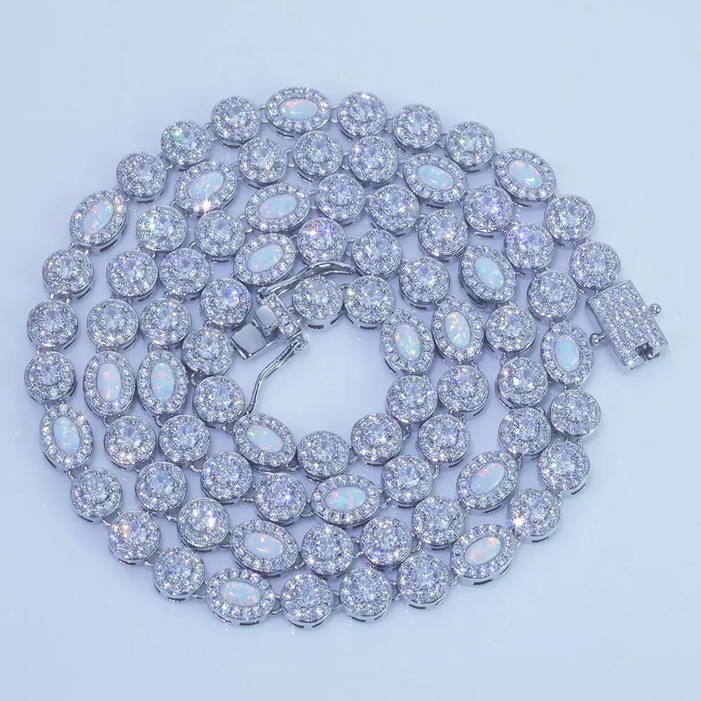 925 Silver VVS Moissanite Tennis Chain Necklace