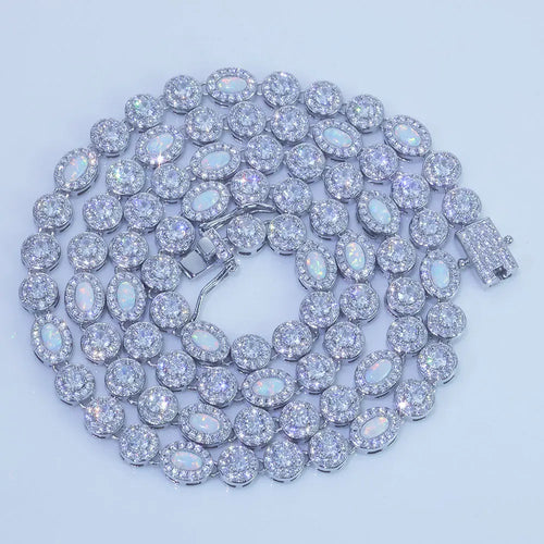 925 Silver VVS Moissanite Tennis Chain Necklace