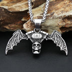 Skull Engine Demon Wings Pendant — Stainless