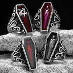 Gothic Vampire Coffin Ring — Stainless Steel