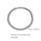 Square Ball Chain Bracelet — Stainless Steel