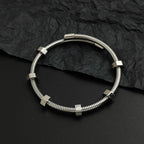 Double Layer Wire Nut Bracelet — Stainless Steel, Gold or Silver