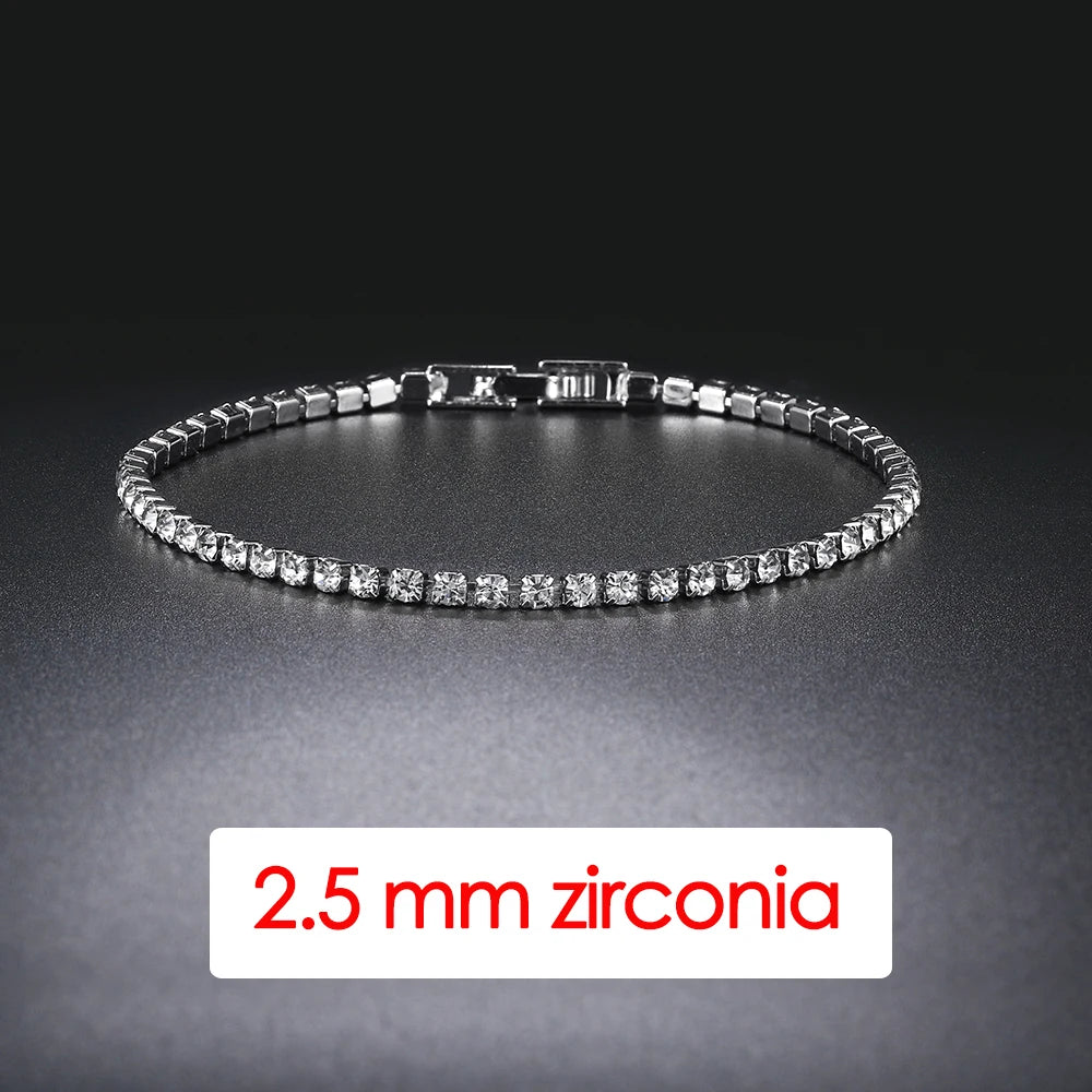 Iced Out Tennis Bracelet Stainless Steel 3/4/5MM