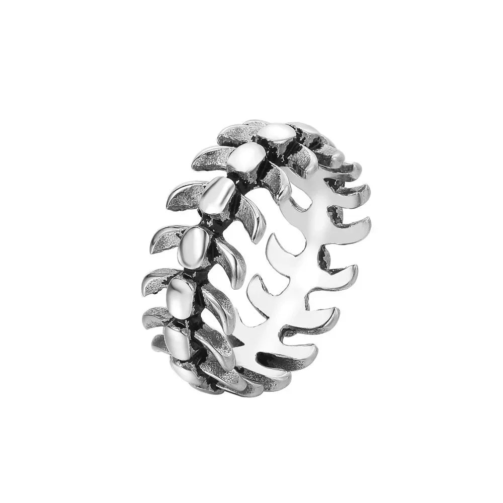 Fish Bone Ring — Stainless Steel