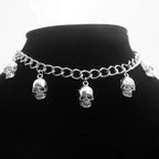 Skull Choker Pendant Necklace — Gothic Statement