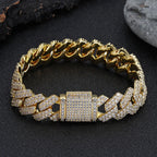 Iced Out Cuban Bracelet Stainless Steel 14MM Miami