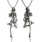 Cat Wings Animal Pendant Necklace — Silver