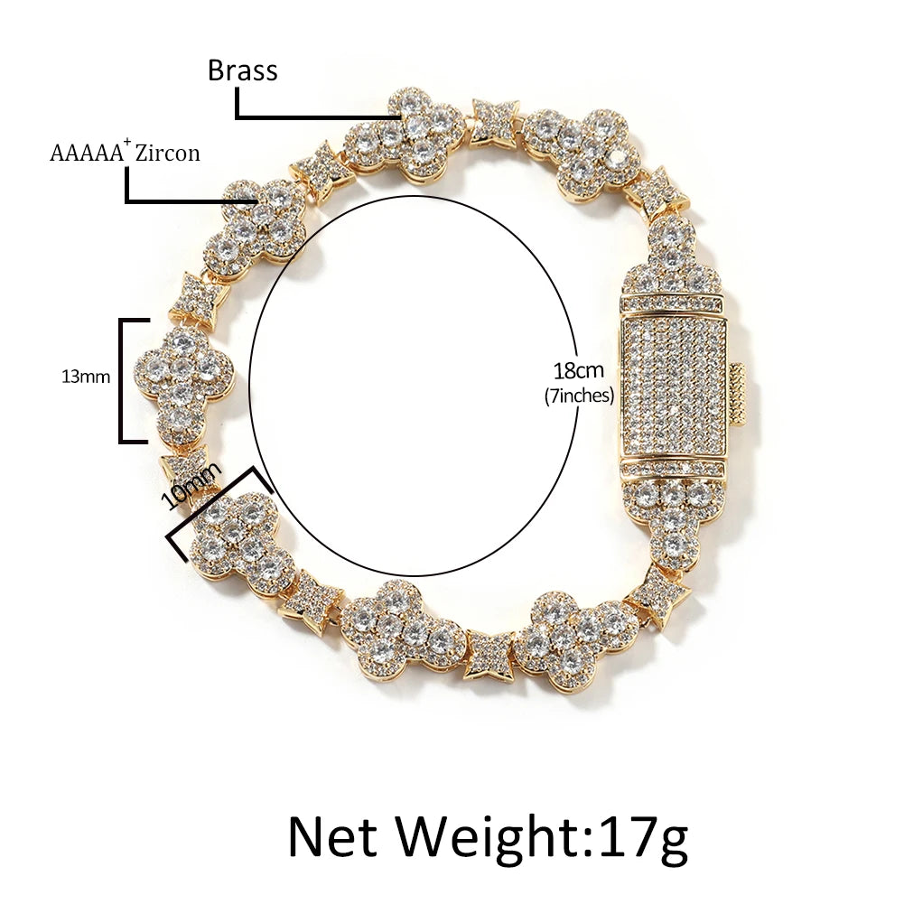 UWIN Tennis Chain Necklace with Full Iced Star/Cross CZ Stones Fashion Luxurious Choker Hip Hop Jewelry for Gift