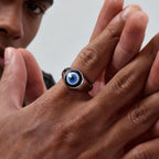 Evil Eye Signet Ring — Stainless Steel