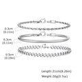 2/3pcs Stainless Steel Cross Cuban Bracelets for Men Waterproof Non Fading Twist Chain Bracelet Simple Fashion Jewelry