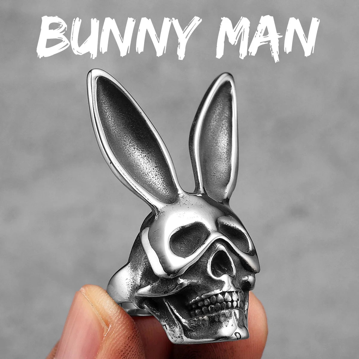 Bat Skull Ring — Stainless Steel