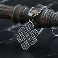 Retro 2024 New Punk 316L Stainless Steel Viking Celtic Knot And Thor Pendant Necklace For Man Women Couple Gift