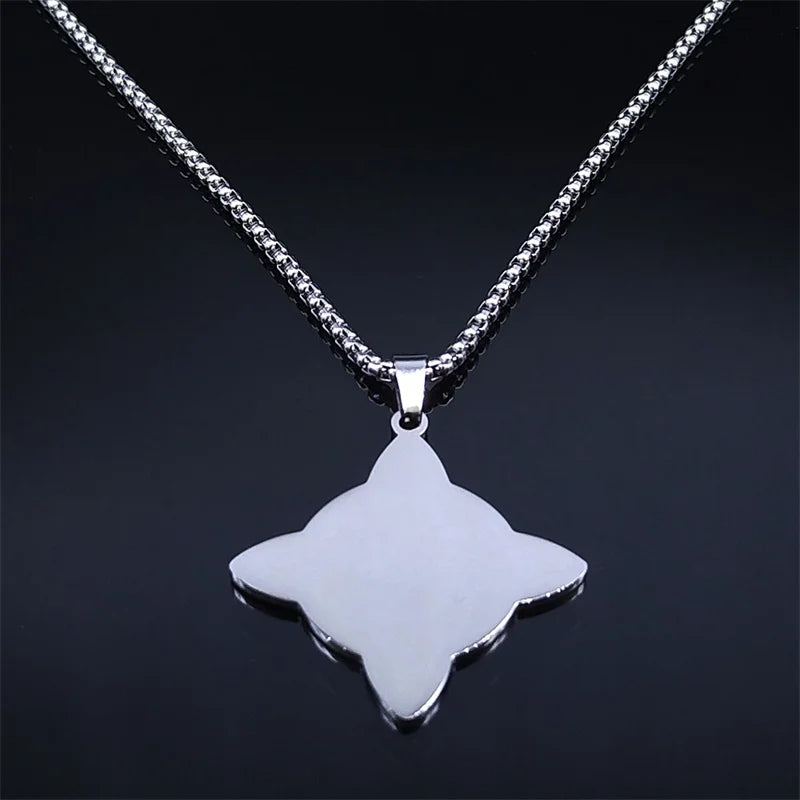 Witchcraft Celtic Witch Knot Pendant Necklace for Women Men Stainless Steel Slavic Protection Amulet Jewelry nudo de