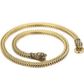 8MM Curb Link Chain Men's Neck Necklaces for Men Gothic Stainless Steel Snake Style Male Man Necklace 60CM Long Viking