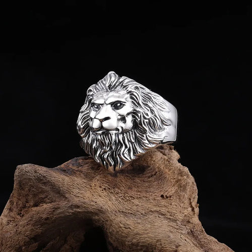 925 Silver Lion King Ring — Vintage Adjustable