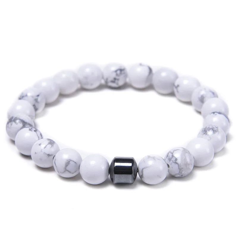 Natural Obsidian Stone Bracelet Magnetic Anxiety Relief Healthy Women Men Smoking Cessation Weight Loss Black Beads
