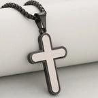 Cross Pendant Necklace — Stainless Steel