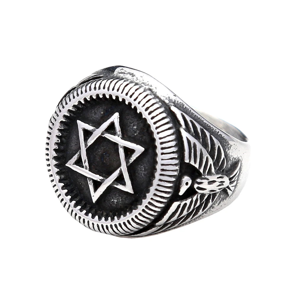 Fashion Punk Vintage Skull Ring Stainless Steel Gothic Biker Ring For Men Women Unique Viking Amulet Jewelry Gift
